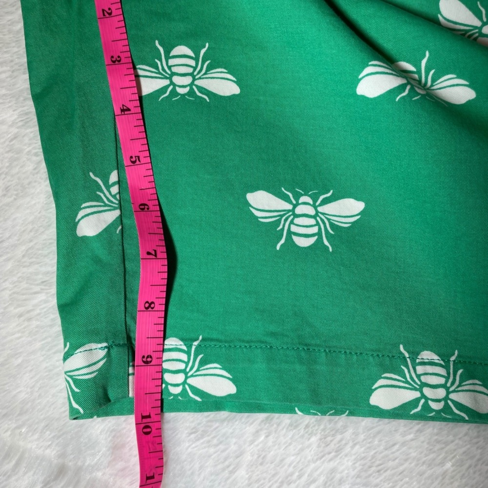 Lands End Womens Green White Honeybee Print Chino Shorts Fit 2 Size 4 Bee Print - Picture 7 of 8